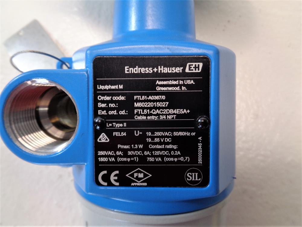 Endress Hauser Liquiphant M 1.5" Flanged Liquid Level Switch FLT51-A0367/0